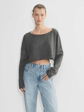 Aritzia Sunday Best Compote Sweater in Heather Charcoal Size Small